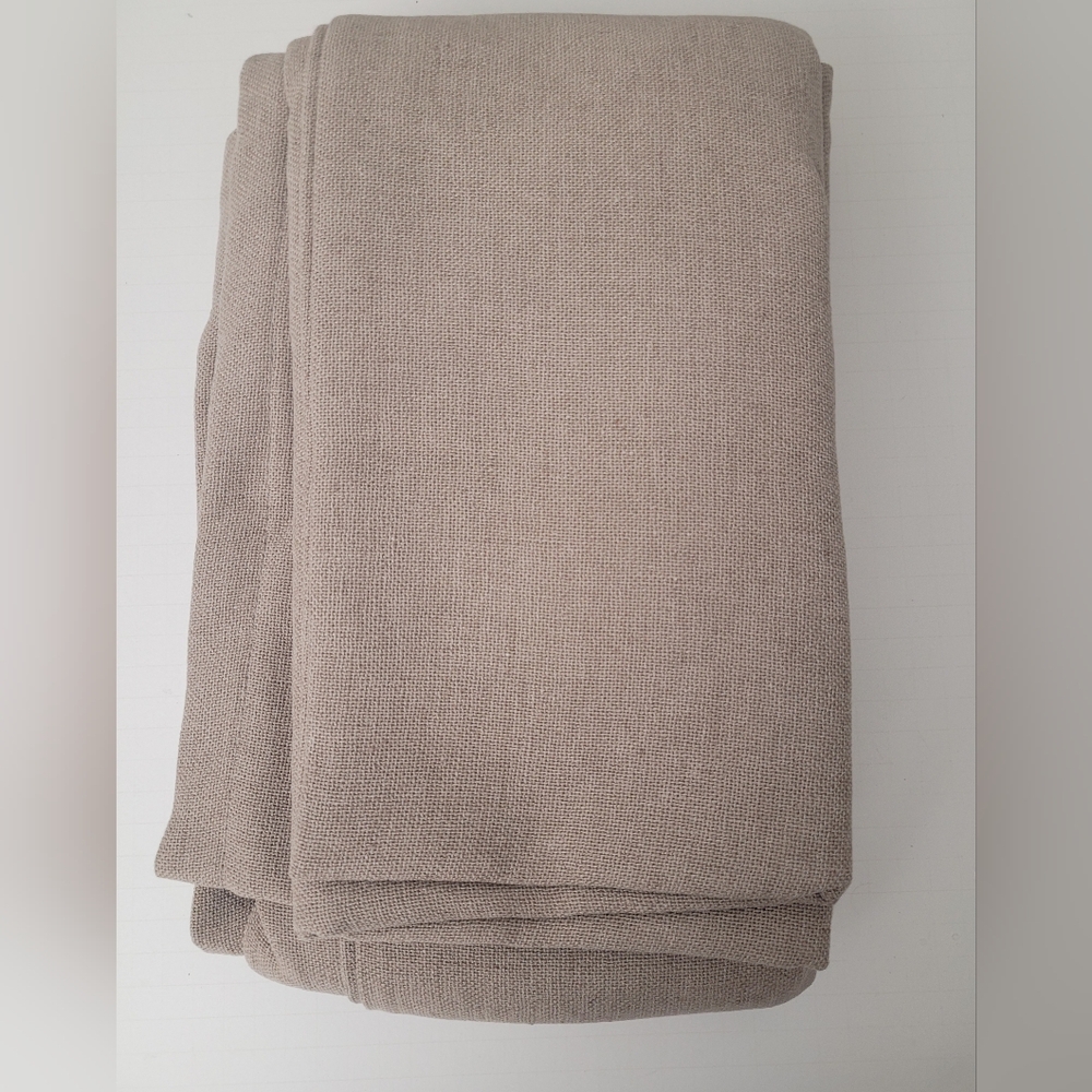 Blackout Linen Aruba Disco Brown Window Curtain Panel Threshold 50x84